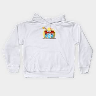 Street Café Building Cartoon Vector Icon Illustration Kids Hoodie